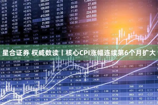 星合证券 权威数读丨核心CPI涨幅连续第6个月扩大